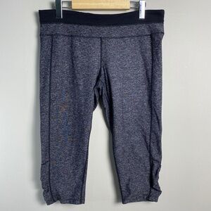 Tuff Athletics Women's Heather Black Yoga Capri Legging Pants Size X-Large